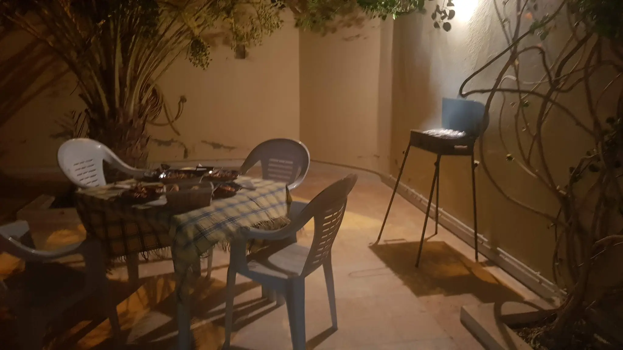 Espace barbecue au jardin